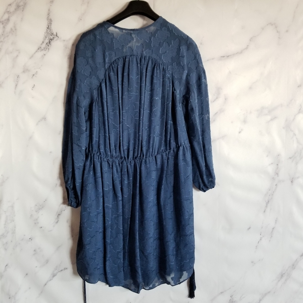 DEREK LAM 10 CROSBY 100% SILK Blue Short Dress - Picture 4 of 11